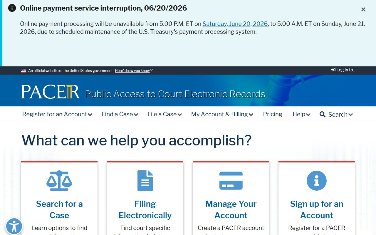 De Baca County court records PACER federal records distinction