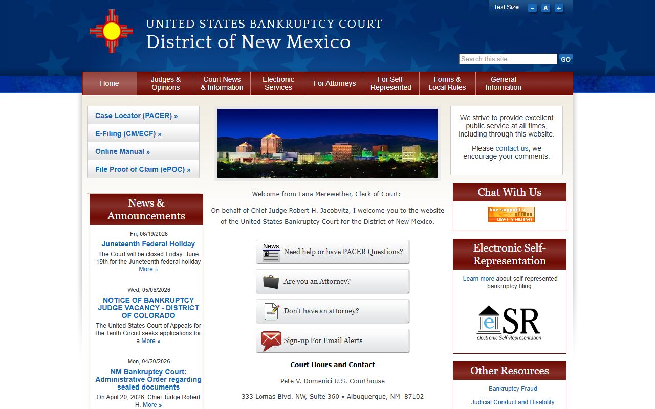 De Baca County court records bankruptcy court distinction