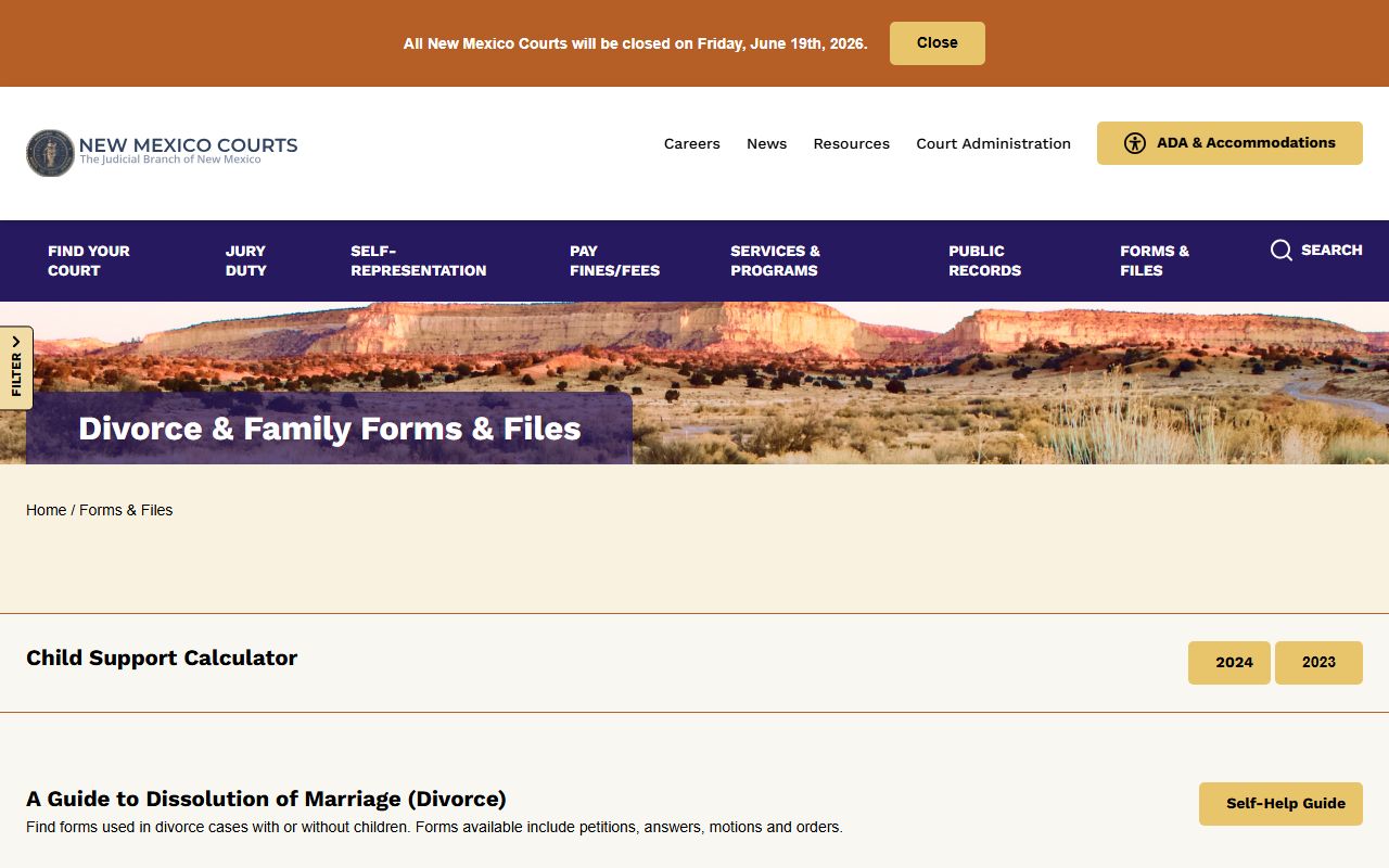 De Baca County divorce records New Mexico divorce forms