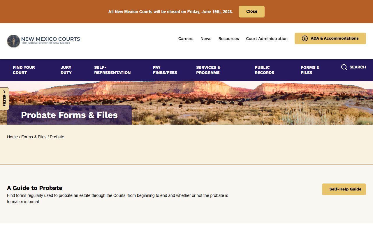 De Baca County probate records New Mexico probate forms
